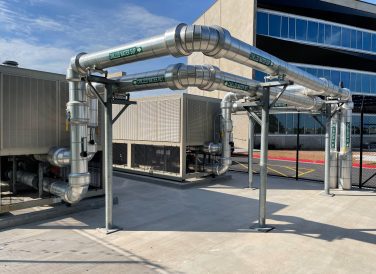 Exterior of chilled water supply at Brownsville PUB New Annex Building