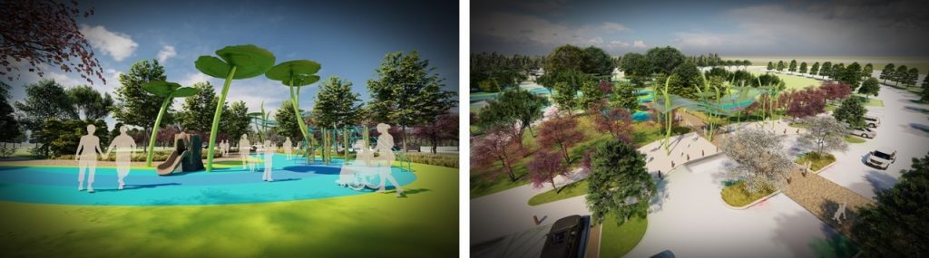 Renderings of Vista Ridge Park in Lewisville, TX